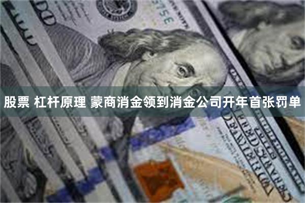 股票 杠杆原理 蒙商消金领到消金公司开年首张罚单